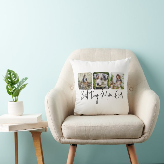 Almofada Melhor Mãe De Cachorro - Colagem Personalizada De  (Cadeira)