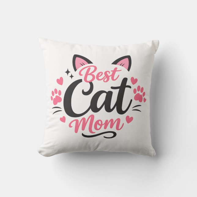 Almofada Melhor Mãe de Gato (Frente)