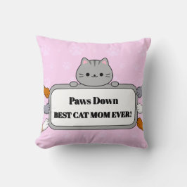 Almofada Melhor Mãe de Gato de Todos os Tempos Adorável