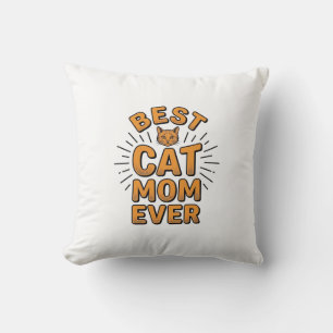 Almofada Melhor Mãe de Gato de Todos os Tempos Design de Gr