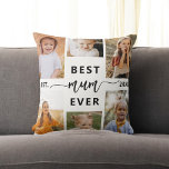 Almofada Melhor Mãe de sempre - Colagem de fotos do Dia de<br><div class="desc">Celebre sua mãe com o Travesseiro decorativo de Colagem de Fotos do Dia de as mães "Melhor Mãe Nunca". Este travesseiro personalizado apresenta uma bela colagem organizada de fotos queridas, capturando momentos e memórias especiais. A mensagem sincera "Melhor Mãe Nunca" acrescenta um toque amoroso. Produzido a partir de um tecido...</div>