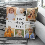 Almofada Melhor Mãe de sempre - Colagem de fotos do Dia de<br><div class="desc">Celebre sua mãe com o Travesseiro decorativo de Colagem de Fotos do Dia de as mães "Melhor Mãe Nunca". Este travesseiro personalizado apresenta uma bela colagem organizada de fotos queridas, capturando momentos e memórias especiais. A mensagem sincera "Melhor Mãe Nunca" acrescenta um toque amoroso. Produzido a partir de um tecido...</div>