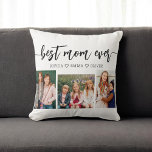 Almofada Melhor Mãe de Todos - Colagem de Fotos do Dia de a<br><div class="desc">Comemore o Dia de as mães com o melhor Travesseiro decorativo de Colagem de Fotos da Mãe. Esta manutenção personalizada apresenta uma bela coleção de fotos queridas capturando momentos especiais com sua mãe. Feito com materiais de alta qualidade, adiciona um toque na moda e sentimental a qualquer espaço, perfeito para...</div>