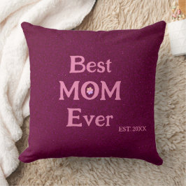Almofada melhor mãe, dia de as mães sólido retrô moderno