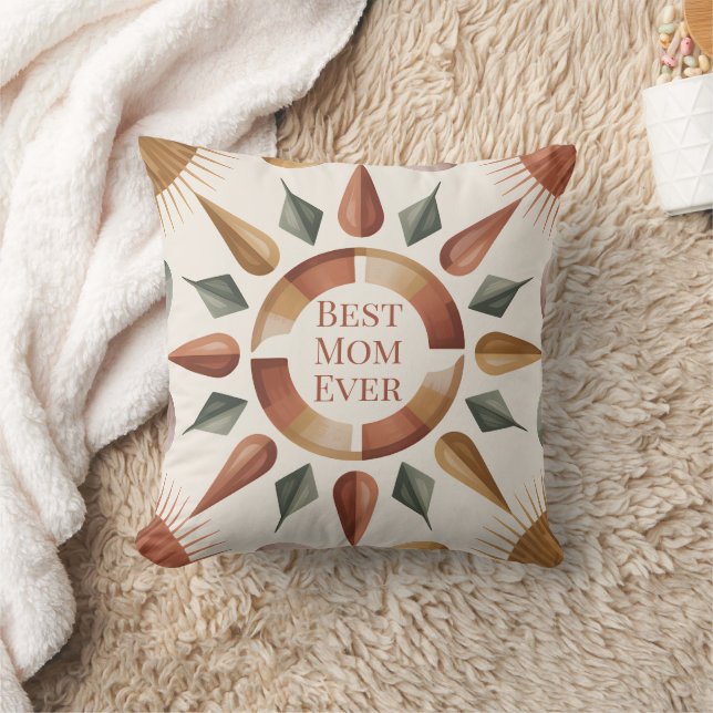 Almofada Melhor Mãe do Mundo Travesseiro Boho Presente (Cobertor)