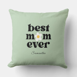 Almofada Melhor Mãe do Mundo Verde Sage Dia das Mães