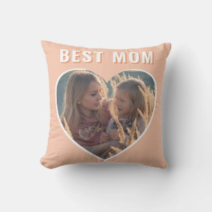 Almofada Melhor Mãe Foto Coração Bonita Dia das Mães