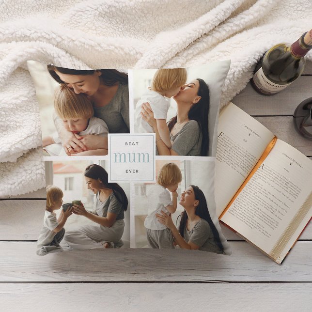 Almofada Melhor Mãe Nunca | Colagem de Fotografias para Cri (Criador carregado)