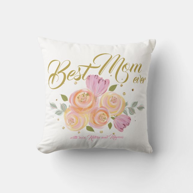 Almofada Melhor mamã elegante personalizada nunca (Frente)