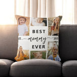 Almofada Melhor Mamãe do mundo - Colagem de Fotos do Dia de<br><div class="desc">Celebre sua mamãe com o Travesseiro decorativo de Colagem de Fotos do Dia de as mães "Best Mamãe Ever". Este travesseiro personalizado apresenta uma bela colagem organizada de fotos queridas, capturando momentos e memórias especiais. A mensagem sincera "Best Mamãe Ever" acrescenta um toque amoroso. Produzido a partir de um tecido...</div>