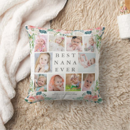 Almofada MELHOR NANA NUNCA 10 Foto Colagem Rosa Personaliza