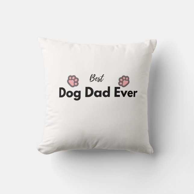Almofada Melhor Pai de Cachorro de Todos os Tempos  (Frente)