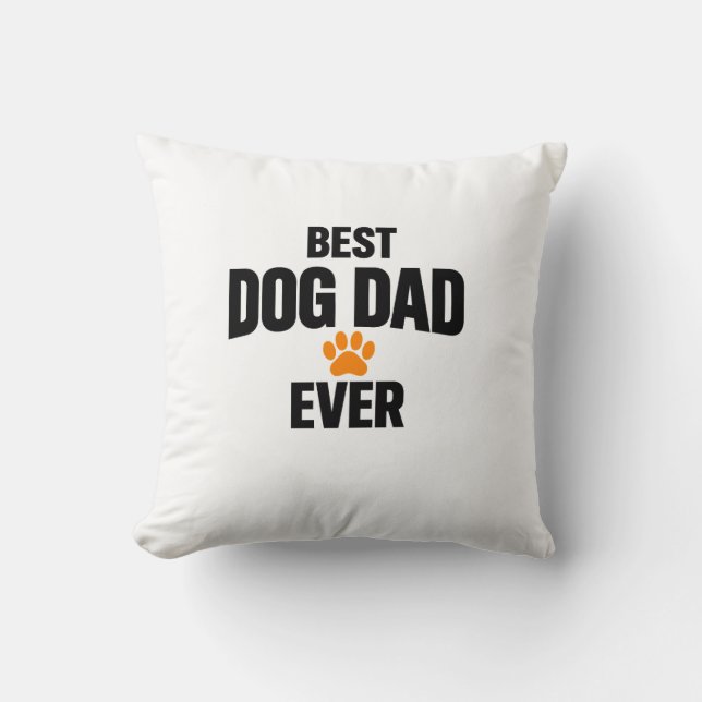 Almofada Melhor Pai de Cachorro de Todos os Tempos Travesse (Frente)