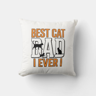 Almofada Melhor Pai de Gato de Todos os Tempos Camisa Vinta