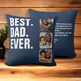 Almofada Melhor Pai de Oferta de Fotografias do Dia de os p