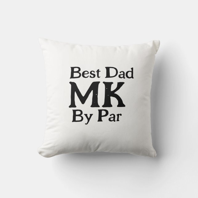 Almofada Melhor pai por par monograma dia de os pais simple (Frente)