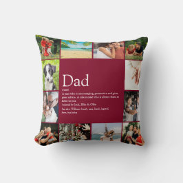 Almofada Melhor Papai Pai Definição 12 Foto Burgundy