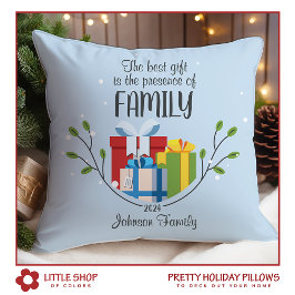 Almofada Melhor Presente é Família Nome Personalizado Natal