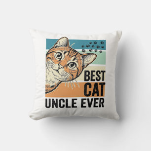Almofada Melhor Tio de Gato de Sempre Design de Amante de G