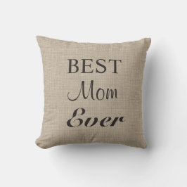 Almofada Melhor Travesseiro da Mãe em Burlap