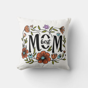 Almofada Melhor Travesseiro Floral da Mãe