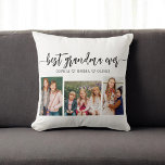 Almofada Melhor Vovó de Sempre - Colagem de Fotos para Neto<br><div class="desc">Celebre sua avó com o Travesseiro decorativo de Colagem de Fotos da Melhor Vovó. Esta sauna personalizada apresenta uma bela coleção de fotos queridas, capturando momentos especiais com seus netos. Feito com materiais de alta qualidade, adiciona um toque na moda e sentimental a qualquer espaço, perfeito para exibição em uma...</div>