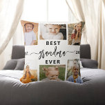 Almofada Melhor Vovó de Sempre - Colagem de Fotos para Neto<br><div class="desc">Celebre a "Melhor Vovó Nunca" com este Travesseiro decorativo personalizado de Colagem de Fotos para Netos. Este presente pensativo apresenta uma colagem carinhosamente organizada de fotos queridas capturando momentos especiais, complementada por uma mensagem sincera. Criado a partir de tecido macio e de alta qualidade, ele oferece conforto e estilo a...</div>