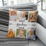 Almofada Melhor Vovó de Sempre - Colagem de Fotos para Neto<br><div class="desc">Celebre a "Melhor Vovó Nunca" com este Travesseiro decorativo personalizado de Colagem de Fotos para Netos. Este presente pensativo apresenta uma colagem carinhosamente organizada de fotos queridas capturando momentos especiais, complementada por uma mensagem sincera. Criado a partir de tecido macio e de alta qualidade, ele oferece conforto e estilo a...</div>