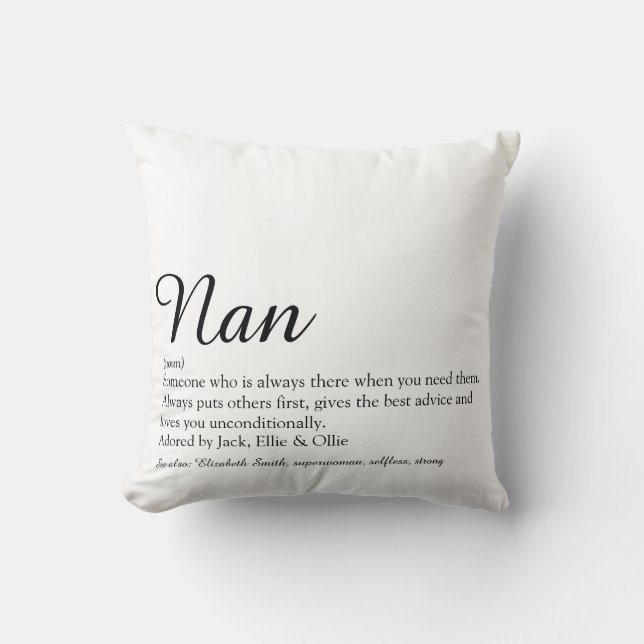 Almofada Melhor Vovó De Sempre, Script De Definição Da Avó (Frente)