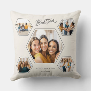 Almofada Melhores Amigas Colagem Personalizada de 10 Fotos