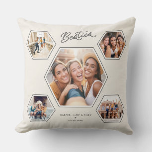 Almofada Melhores Amigas Colagem Personalizada de 5 Fotos c