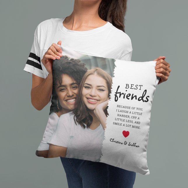 Almofada Melhores Amigas Foto & Citação | Melhores Amigas (Criador carregado)