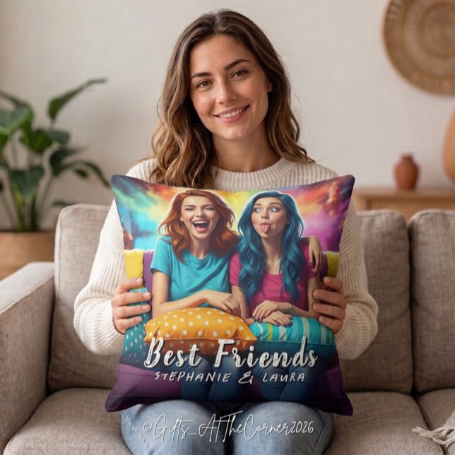 Almofada Melhores Amigas Irmãs Engraçadas (Criador carregado)