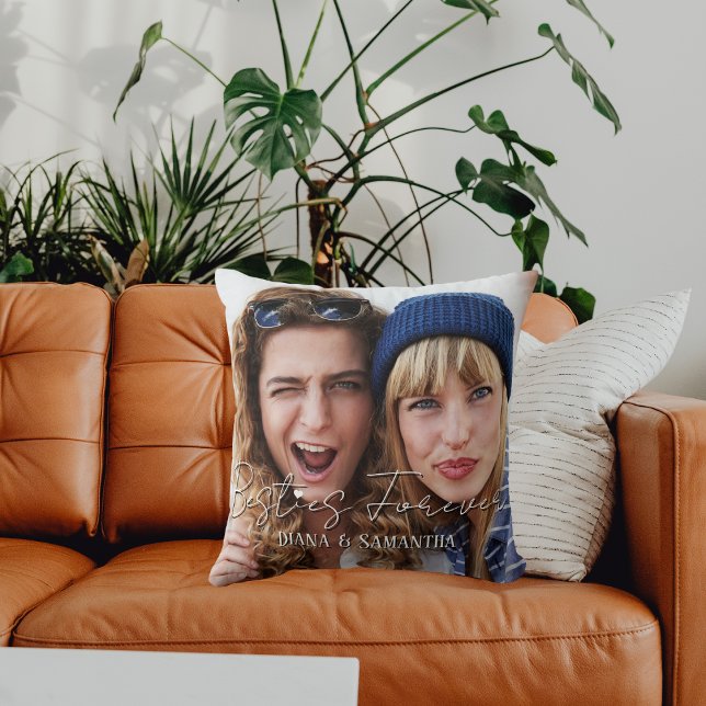Almofada Melhores Amigas Para Sempre Foto Personalizada BFF (Criador carregado)