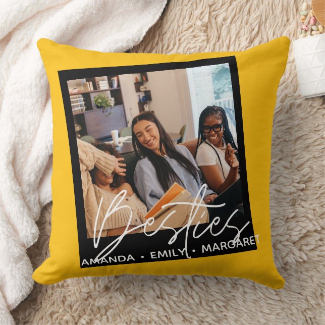Almofada Melhores Amigos Amigas Texto Sobreposto Script Chi (Cobertor)