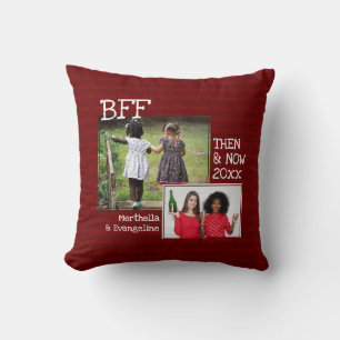 Almofada MELHORES AMIGOS BFF 2 Memória FOTO Borgonha