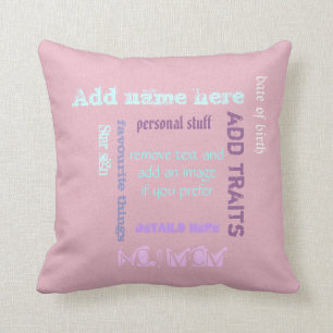 Almofada Melhores amigos BFF personalizados para a nuvem de