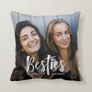 Almofada Melhores amigos de Besties duas fotos e texto