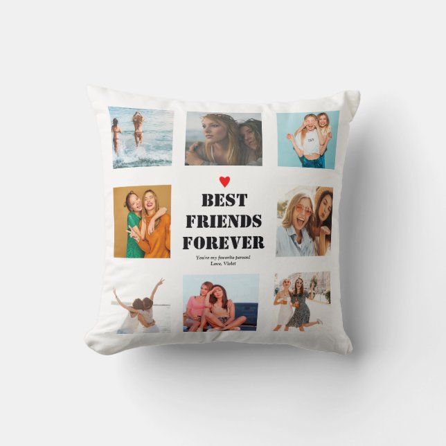 Almofada Melhores Amigos para Meninas BFF Bestie Presentes (Frente)
