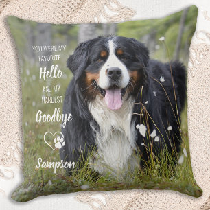 Almofada Memorial de Pet Losse Lembrance Poem 2 Photo Dog