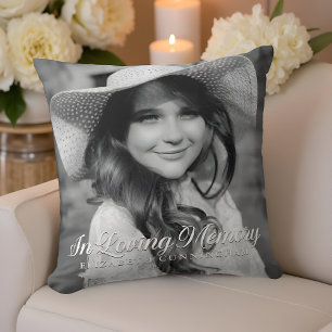 Almofada Memorial In Loving Memory Classic Elegant Photo