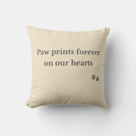 Almofada Memorial para Animais Patas para Sempre