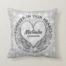 Almofada Memorial para sempre em nossos corações