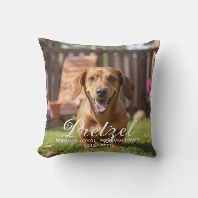 Almofada Memorial Personalizado de Cachorro - Perda de Anim (Frente)