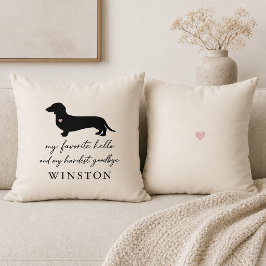 Almofada Memorial Personalizado para Dachshund | Lembrança 