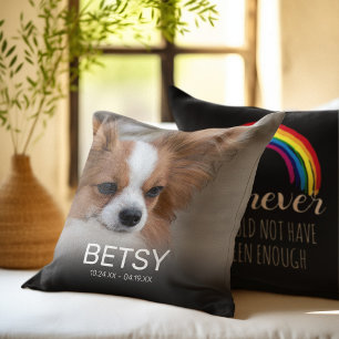 Almofada Memorial Pet Photo Rainbow Bridge