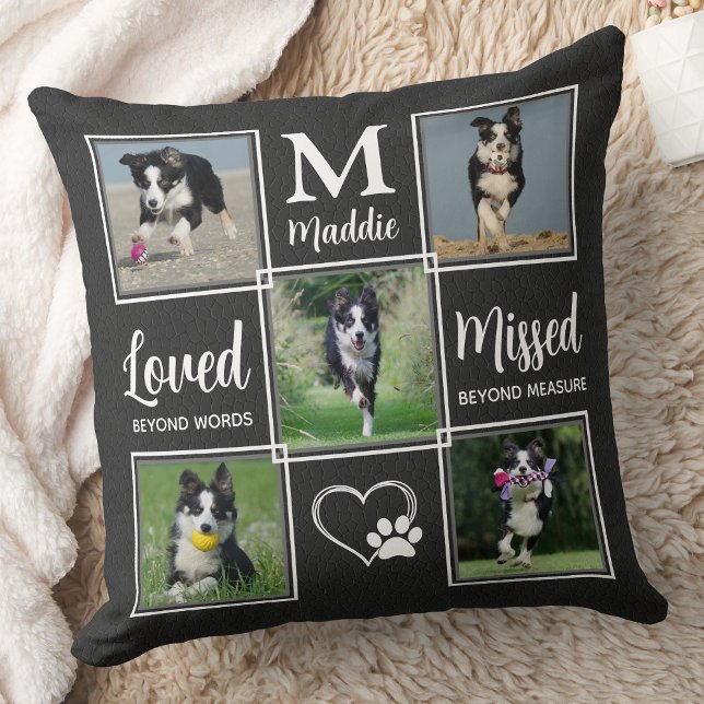 Almofada Memórias de Pet de Cães Personalizadas 5 Colagem d (Criador carregado)
