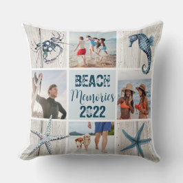 Almofada Memórias de praia - 4 fotos personalizadas