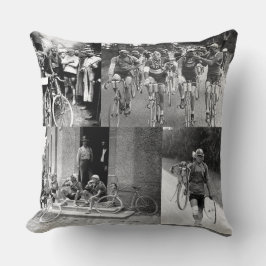 Almofada Memórias do Tour de France Colagem Ciclismo