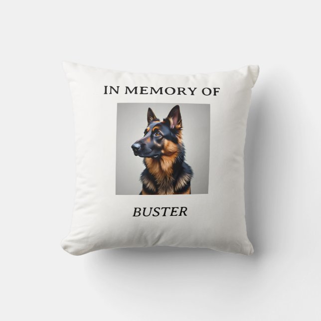 Almofada Memory of Pet Throw Pillow (Frente)